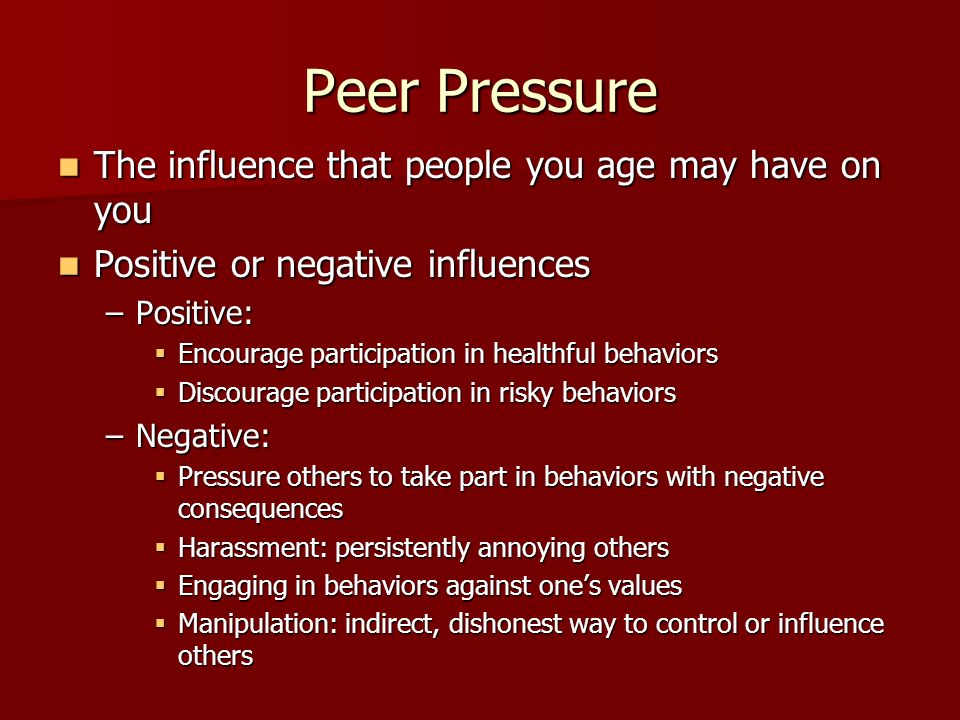 How does peer pressure affect decision